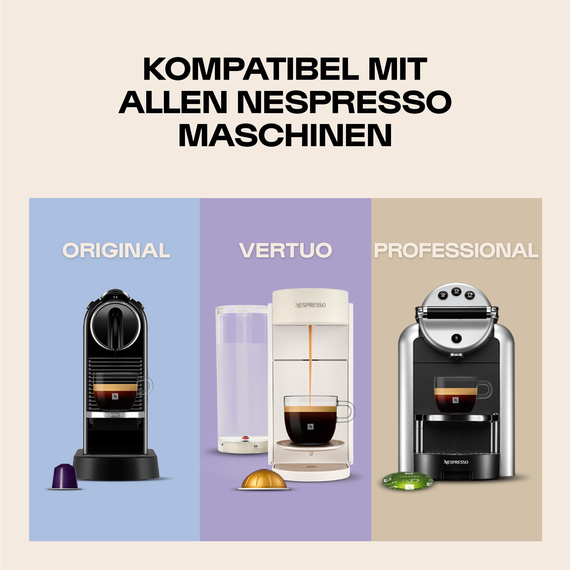 Nespresso Signature Gran Lungo Tassenset, 2 Glastassen (270 ml) | Federico Peri Design, gehärtetes Glas, für heißen und kalten Kaffee sowie Tee