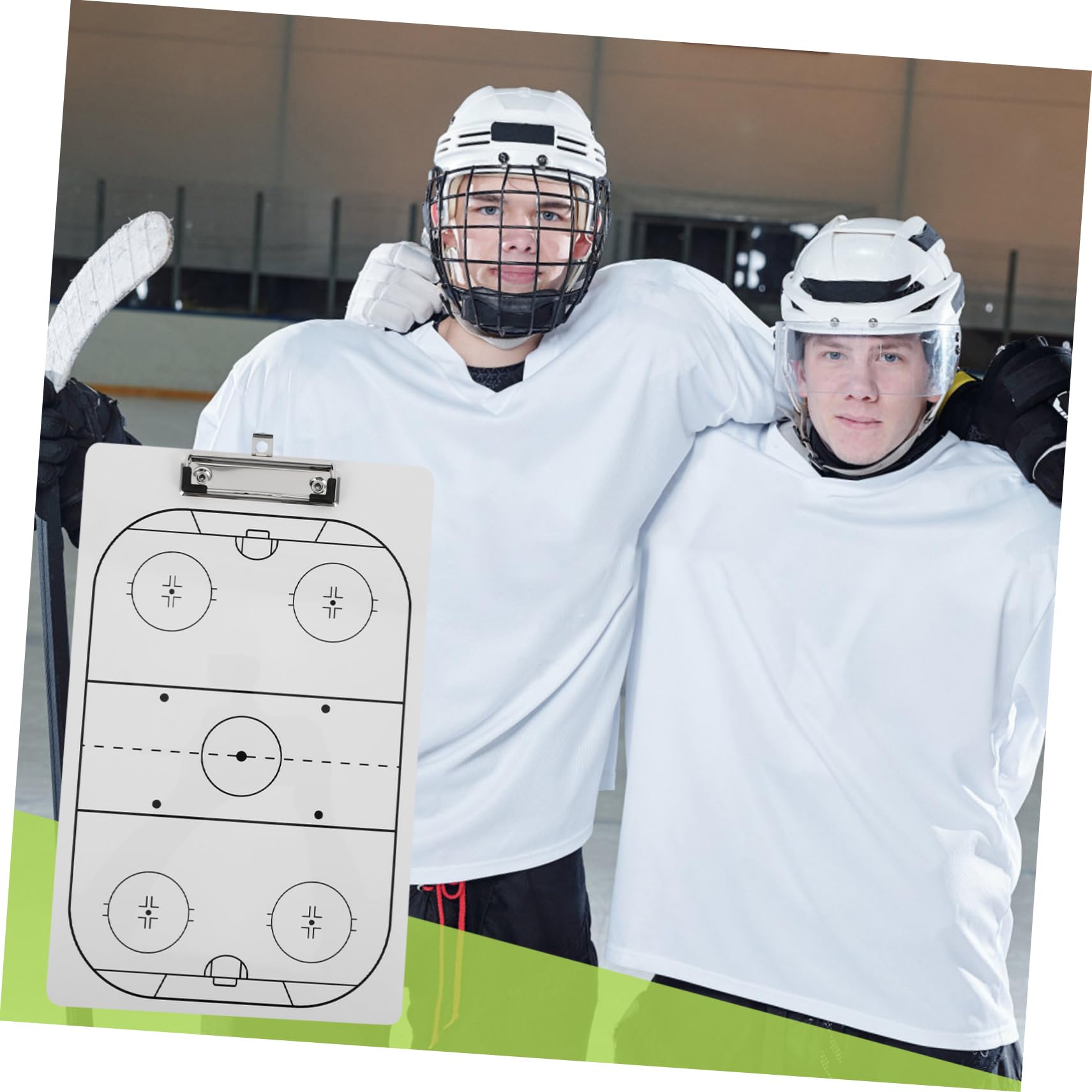 Toddmomy Pizarra Blanca De Hockey para Entrenadores, Tablero Táctico Borrado En Seco, Superficie Duradera, Portátil y Ligera, Herramienta De Estrategia para Hockey sobre Hielo y Deportes De Equipo