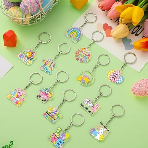 Miniatura 2 de Kigeli 60 llaveros de conejo de verano, regalos de fiesta, llavero colgante para mochila, bolso, equipaje, piscina, playa, hawaiano, fiesta, relleno