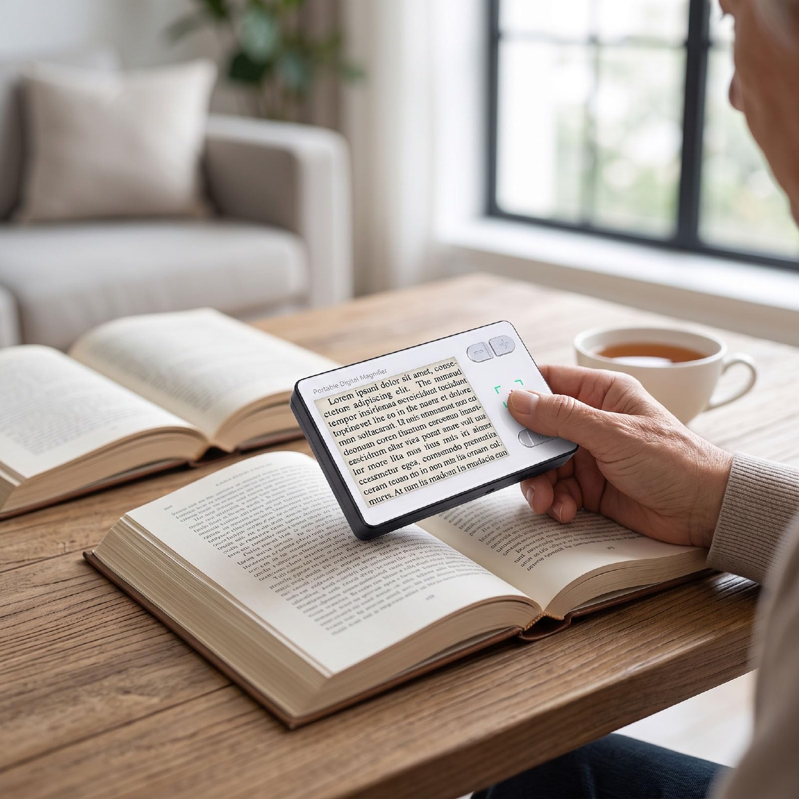 Bewinner Lupa Digital para Lectura con Pantalla de 3,5 Pulgadas y Zoom 2X-32X