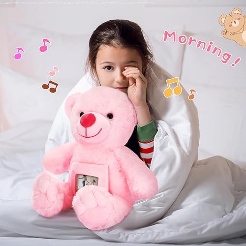 Miniatura 6 de Oso con recuerdo de grabación de voz con mensajes grabables con imágenes, juguete conmemorativo para baby shower, regalo de cumpleaños, regalos de