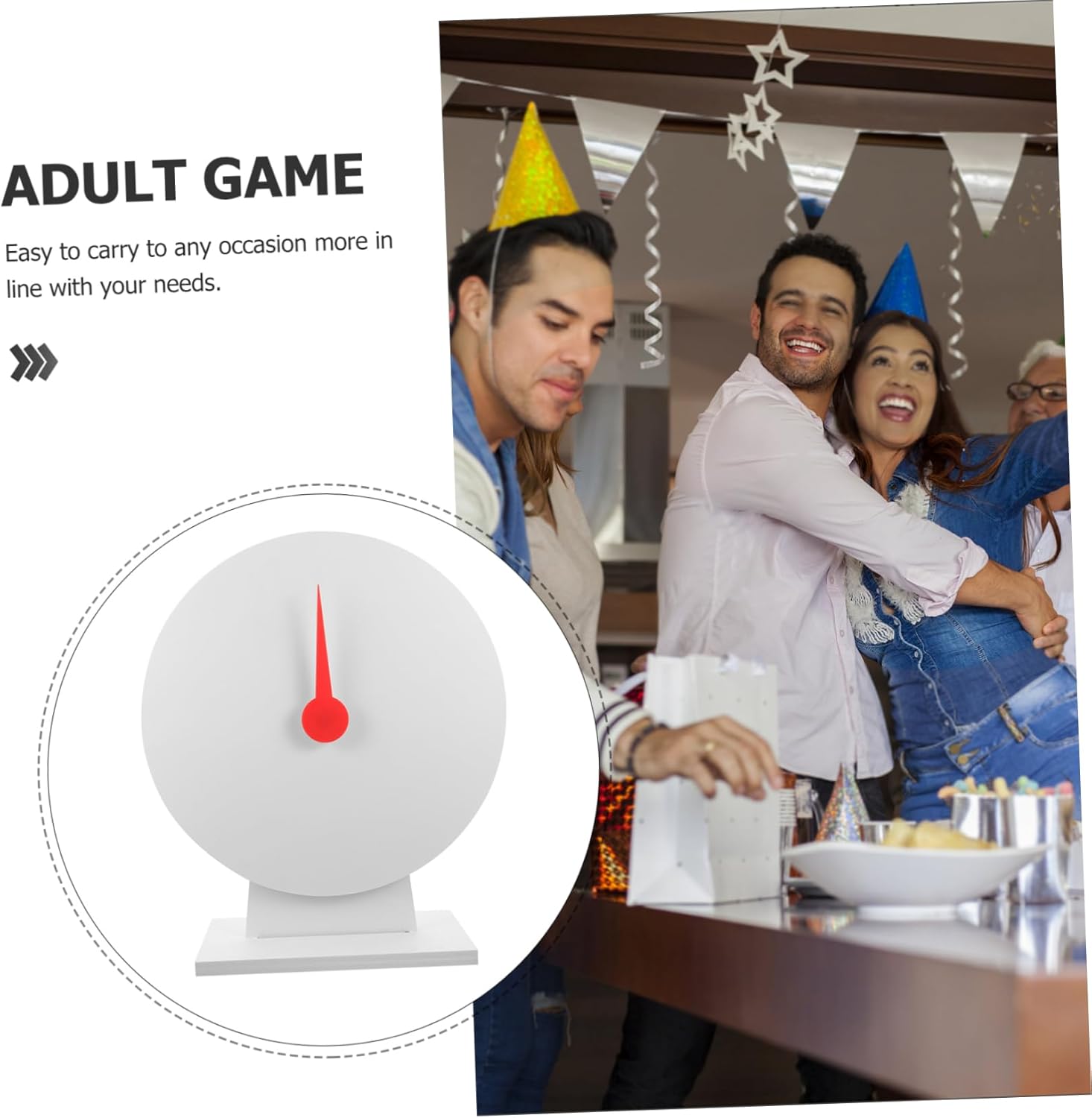 Rotatable Prize Wheel for Raffle Games Desktop Turntable for Parties Festivals Lightweight Portable for Adults Events