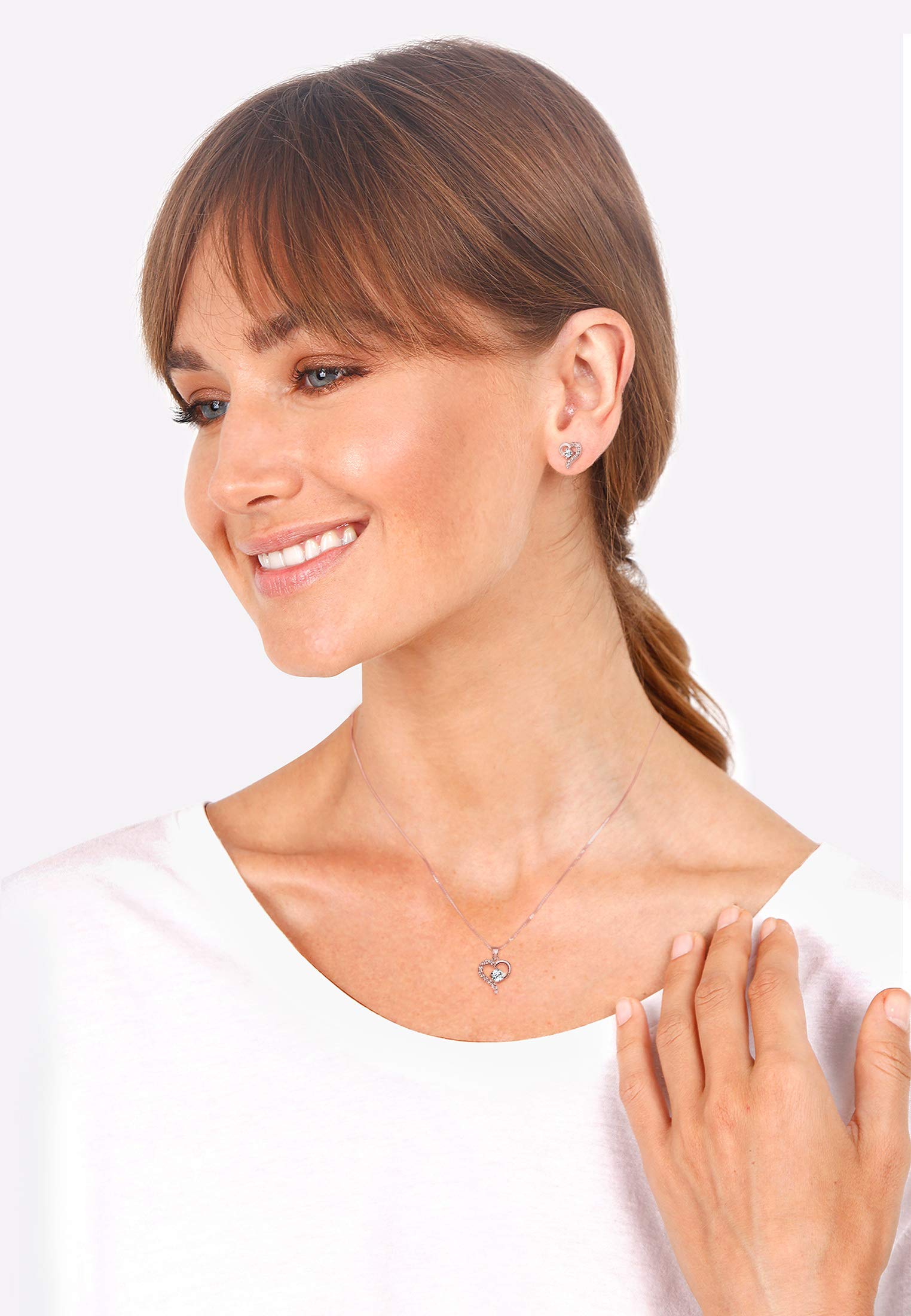 Elli Damen Schmuckset Herz Kristalle