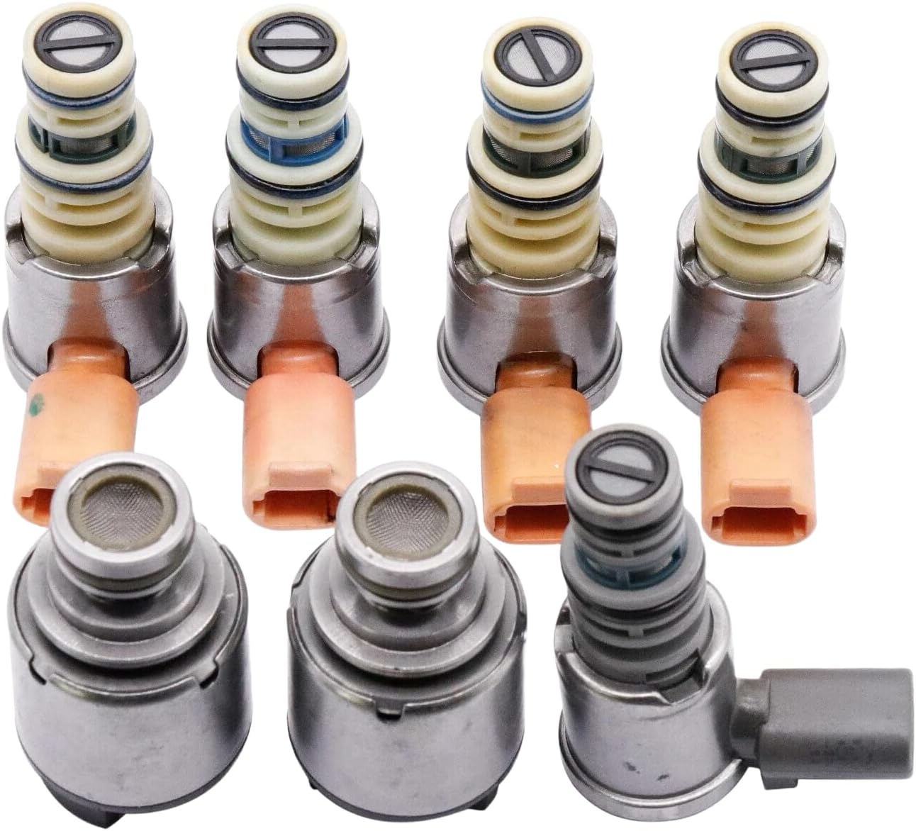 7Pcs 5-Speed 1000/2000 Allison Transmission Shift Solenoid Kit Compatible with 2001-2005 GMC Duramax Diesel Models Replace# D116420A 8683167 29533074 29533075 29536833