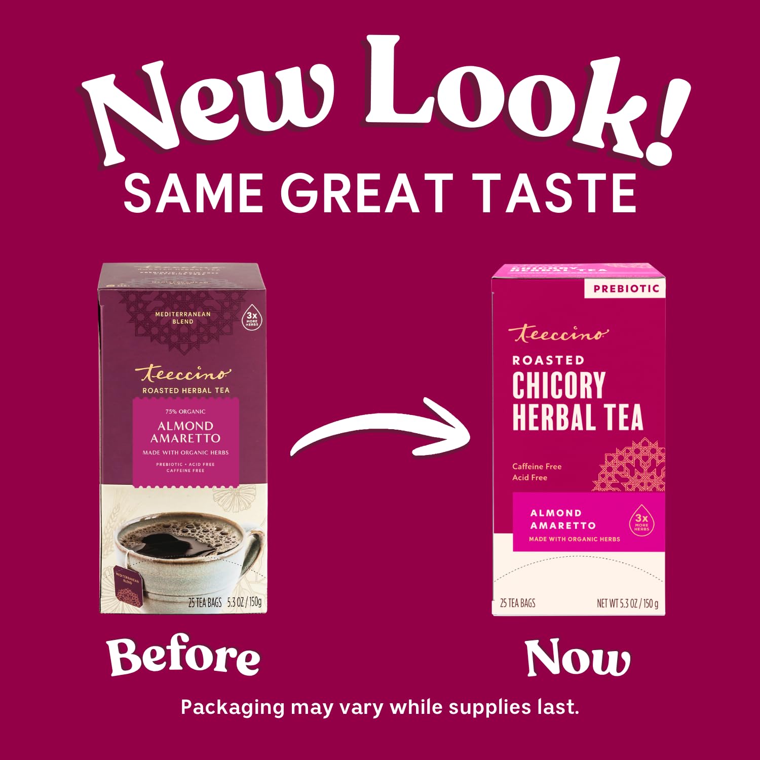 Amazon.com: Teeccino Herbal Tea - Almond Amaretto - Rich & Roasted