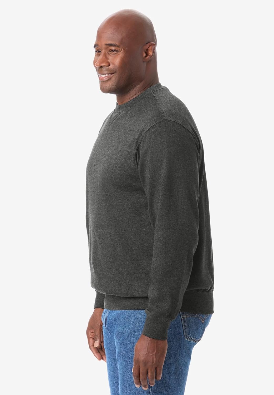 KingSize Men's Big & Tall Tall Ultra-Comfort Fleece Crewneck Sweatshirt
