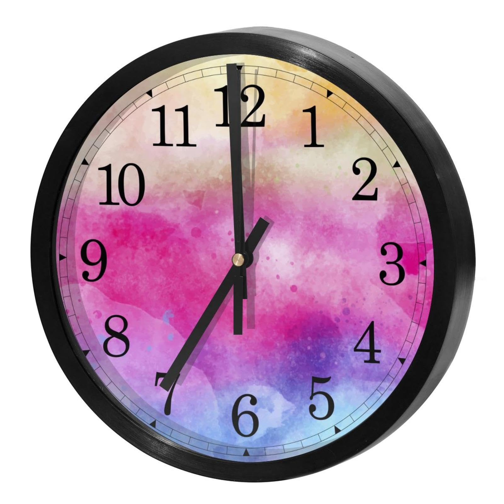 Horloge murale ronde tie-dye pour une cuisine moderne et colorée