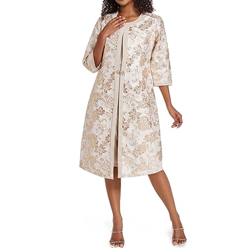 Women's Two Piece Dress Church Suits Mother Gift Special Occasion