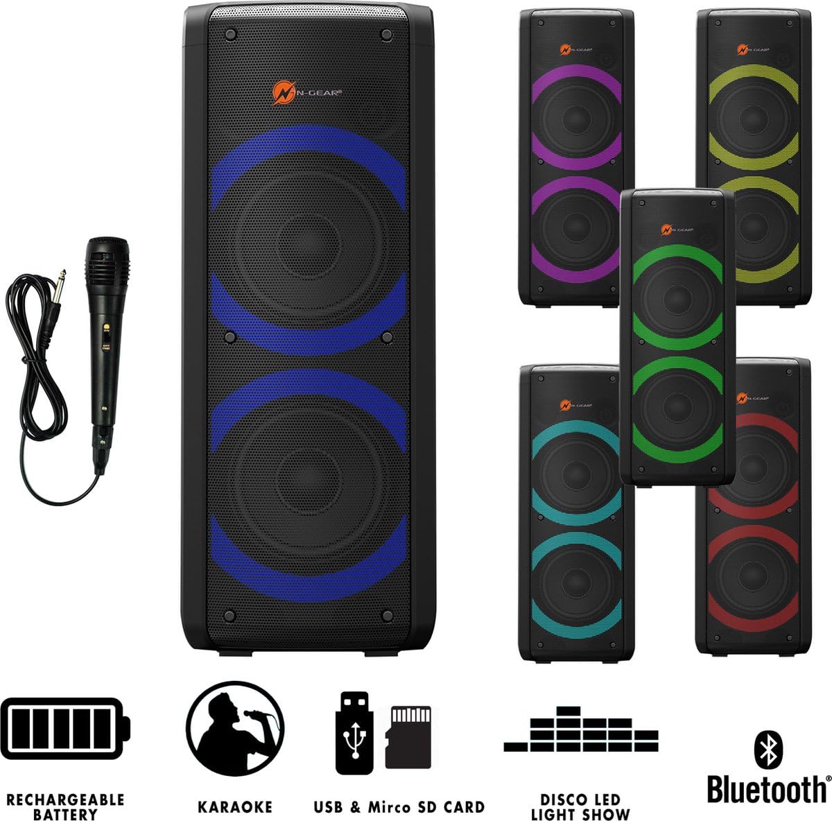 PARTY-215LED-MKII Mobiel Geluidssysteem 1000Watt