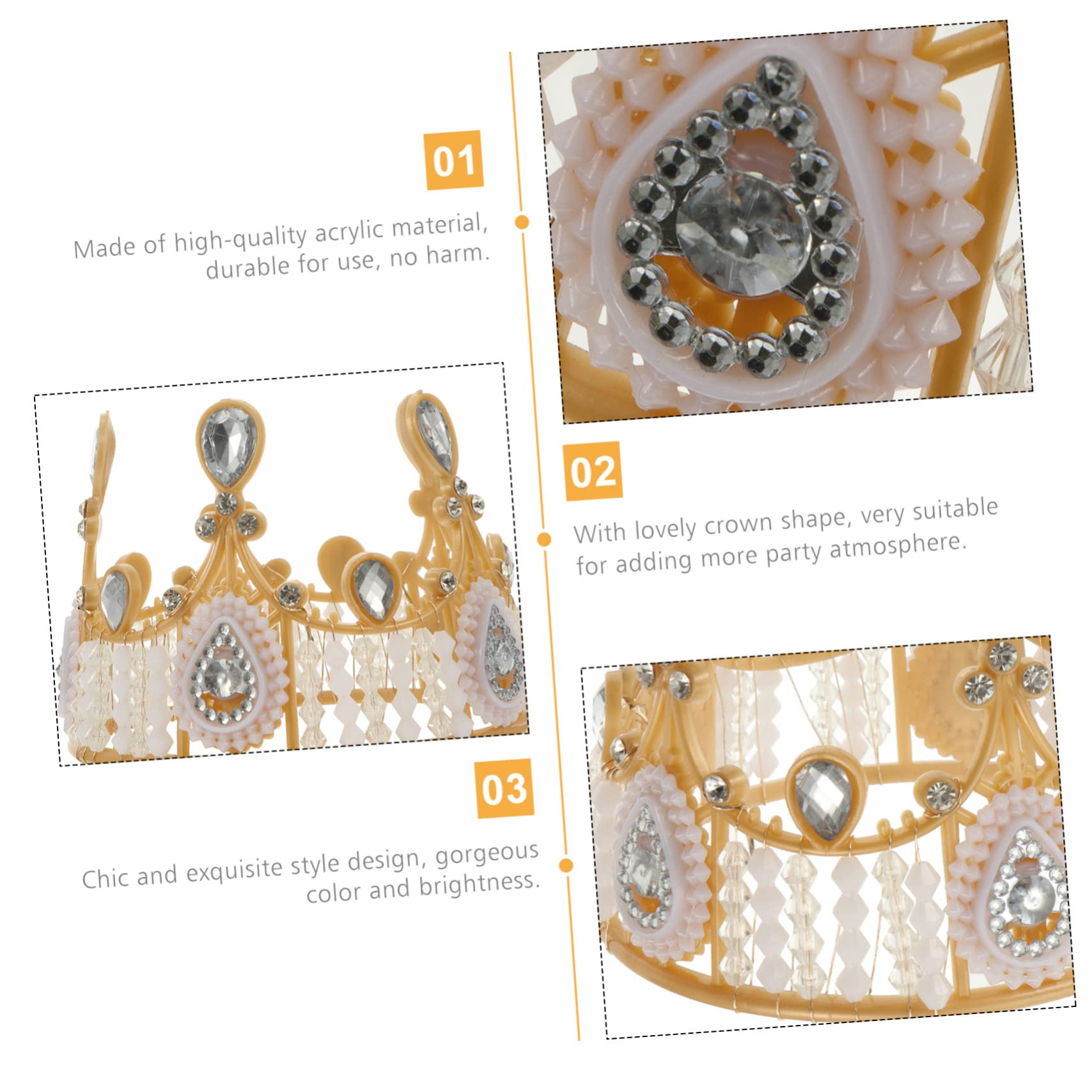 TOYANDONA 6pezzi Decorazione Torta Acrilico Con Strass Per Compleanni e Shower Topper Per Torte Eleganti e Festive Accessorio Per Festeggiamenti Con Atmosfera Romantica