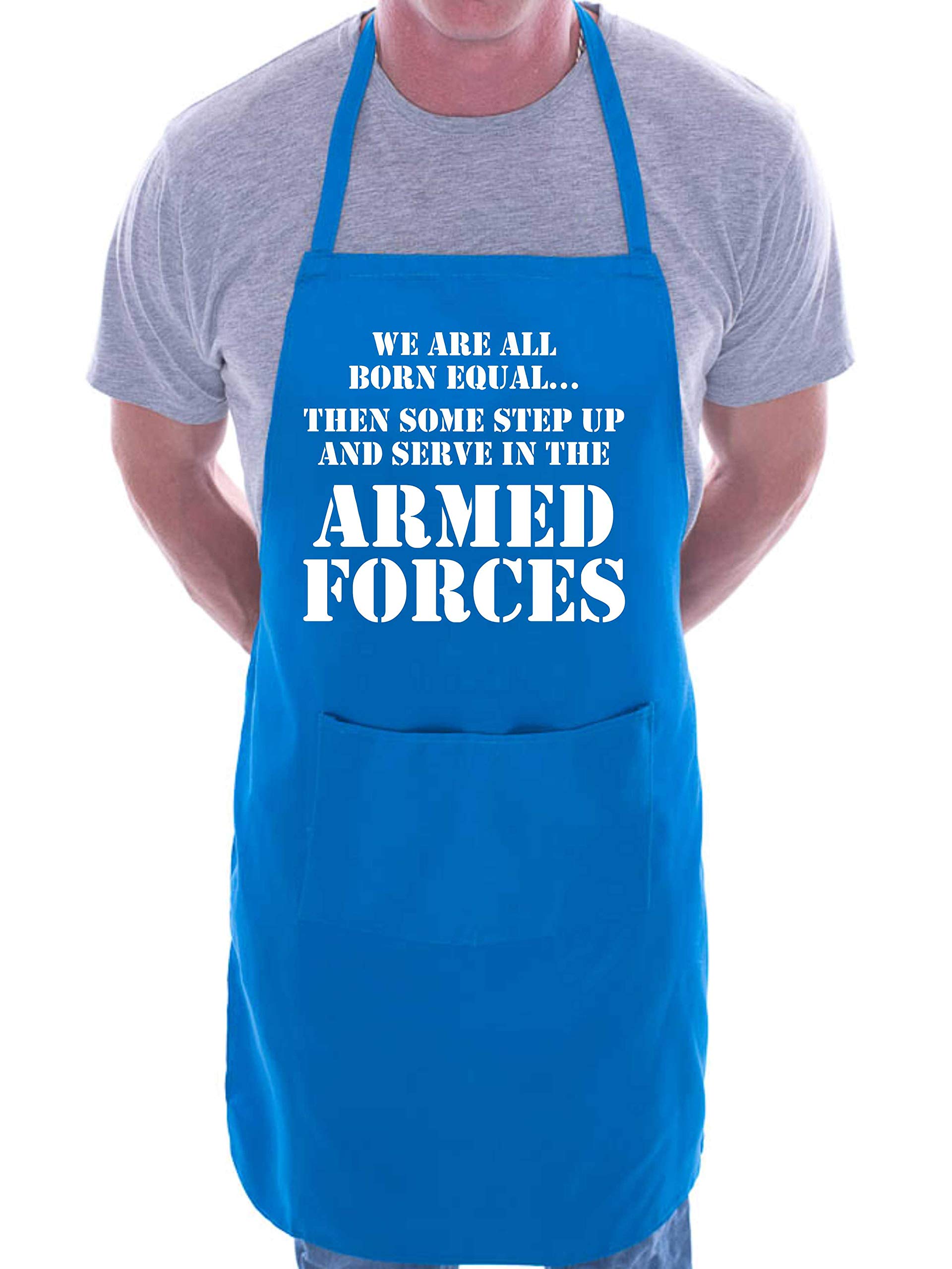 Print4U Armed Forces Army Navy Raf Novelty Cooking Apron Blue