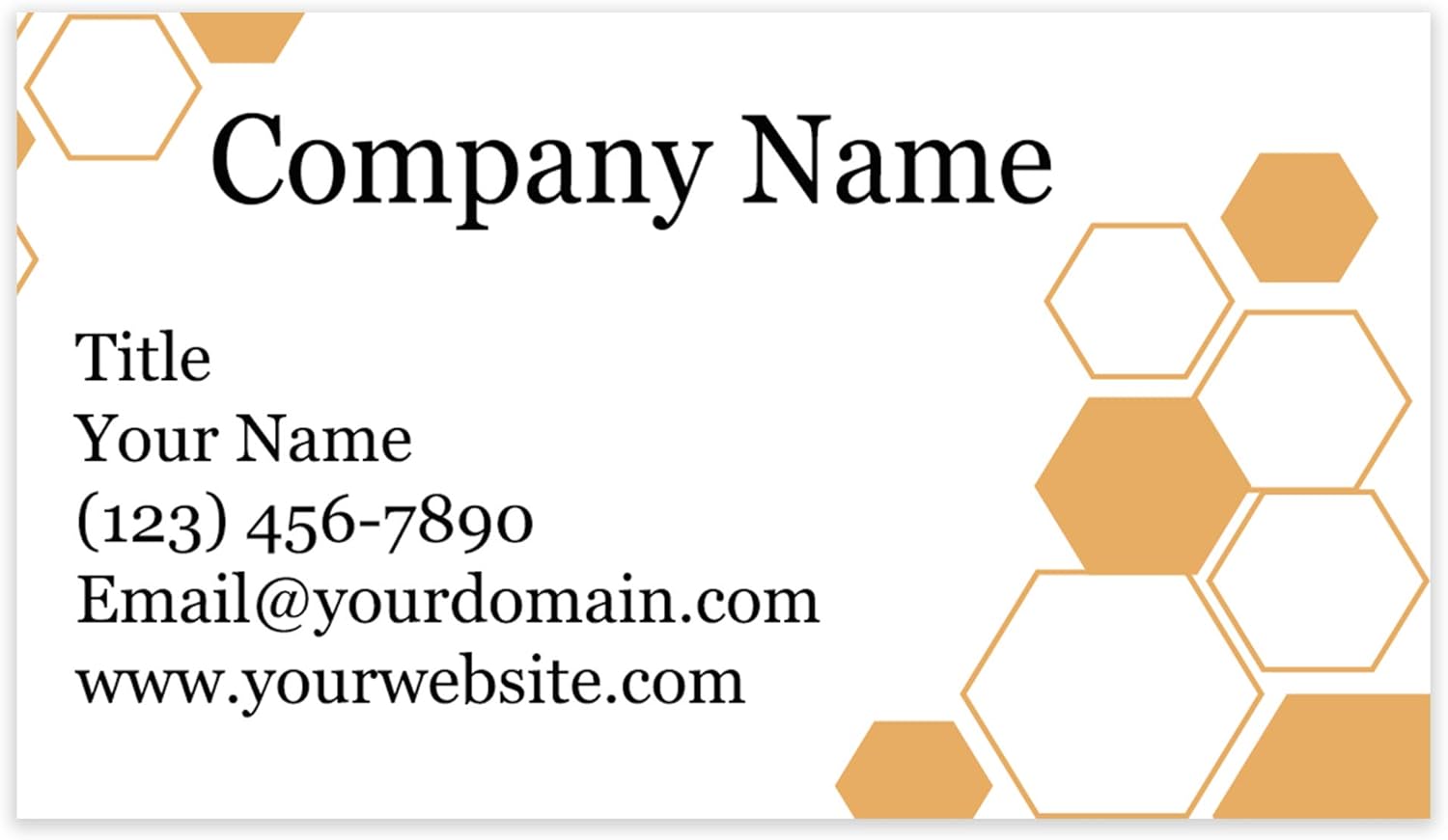 Premium Personalized 3.5" x 2" Thick Business Cards - 14PT Card Stock - 20 Different Designs - 100% Made in the U.S.A. (Honeycomb)