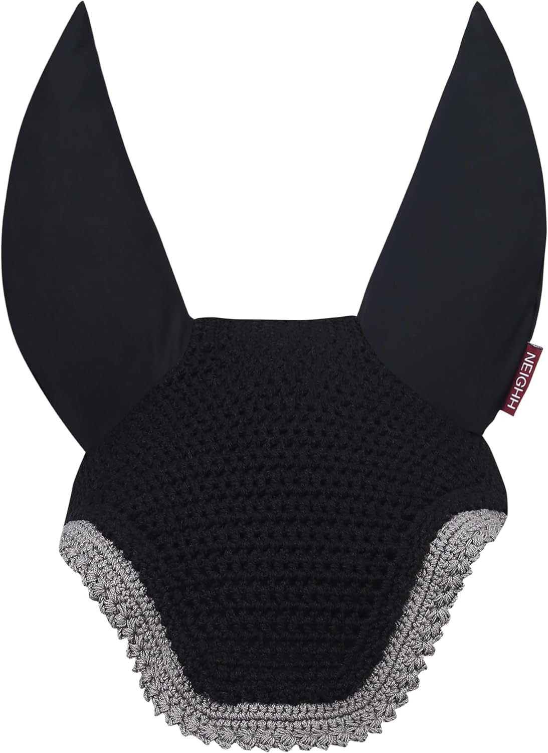 Void Ear Bonnet with Sound Resistant and Soft Stretchable Lycra Ears(Medium: (Horizontal) A:32cm, (Vertical) B: 38cm, Black-Grey)