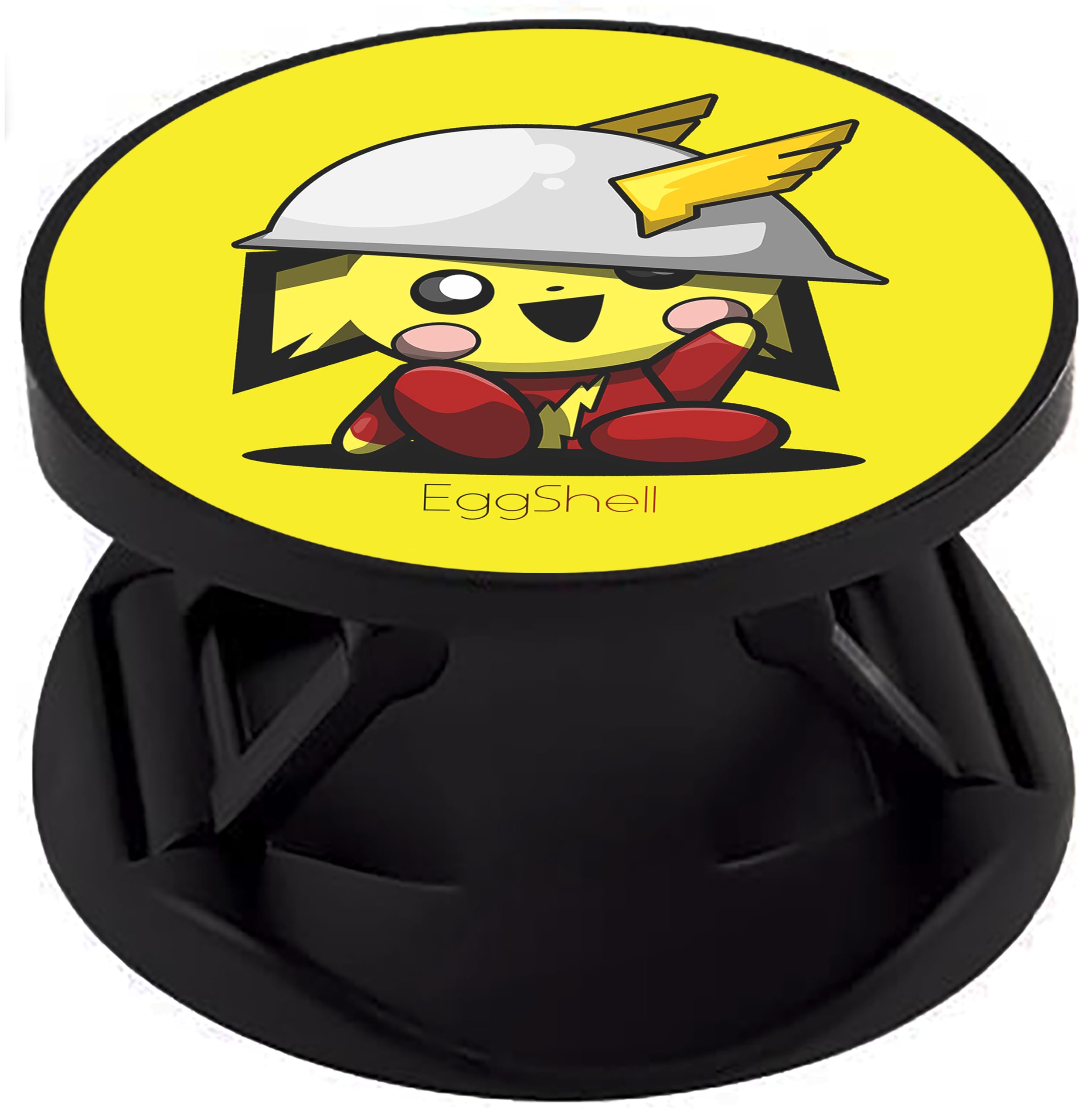 eggshell Phone Grip Stand Compatible with Tablets Premium Foldable Phone Socket Galaxy Matte Back Holder Finish Effect Expanding Compatible All Basic Cell Phone & Tablets (Pichu)