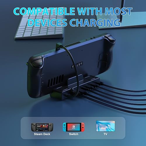 Miniatura 3 de Estación de acoplamiento para cubierta de vapor soporte de base 6 en 1 Annapro con HDMI 20 4K 60Hz Gigabit Ethernet 3 puertos USB-A 30 y PD30 100W