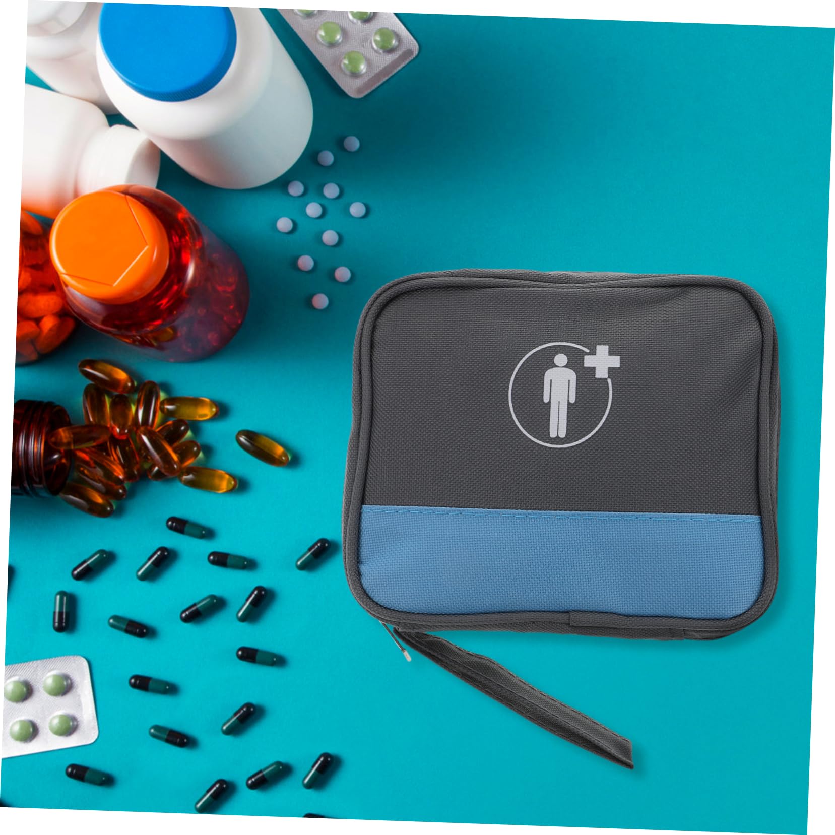 Gatuida 5pezzi Borsa Medica Portatile Piccola Con Zip Per Viaggi Escursioni e Uso Quotidiano Compartimenti Separati Per Medicinali Resistente All e Maneggevole