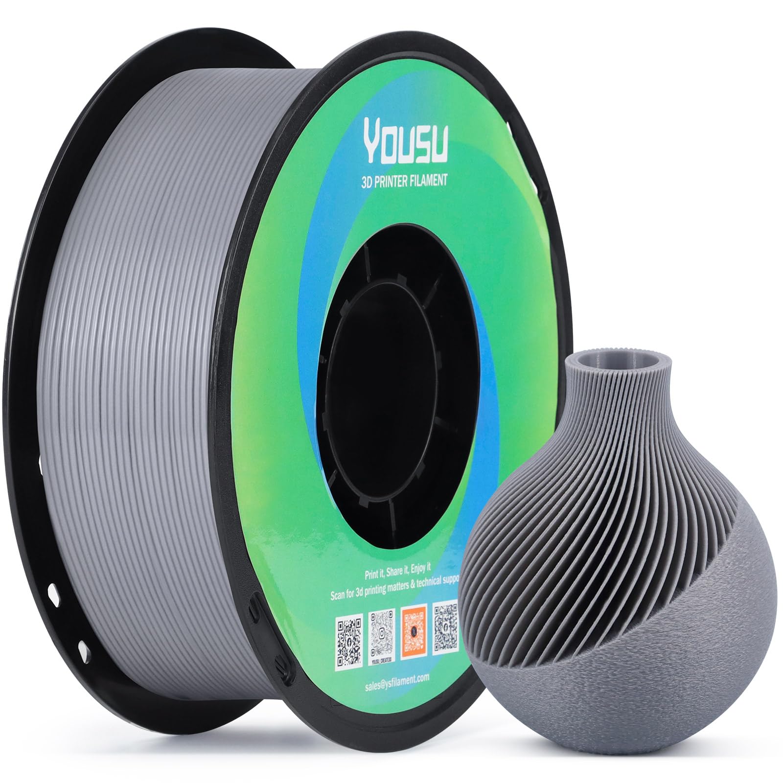 YOUSU Black PETG Filament - 1kg for 3D Printing -16 YOUSU Black PETG Filament - 1kg for 3D Printing -16