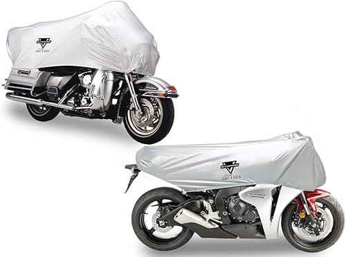 Miniatura 2 de Cubierta media de motocicleta, para todo tipo de clima, 100% impermeable, costuras selladas, UV-2000, con bolsa de almacenamiento, de Nelson-Rigg,