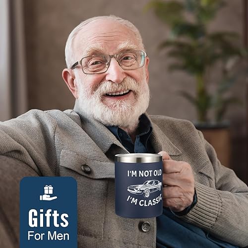 Miniatura 7 de NOWWISH Regalos divertidos para hombres, taza de café clásica con la frase "I'm Not Old I'm Classic", regalos de cumpleaños para hombres, regalos