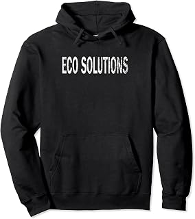 Vintage Eco Solutions Distressed Sustainable Living Pullover Hoodie