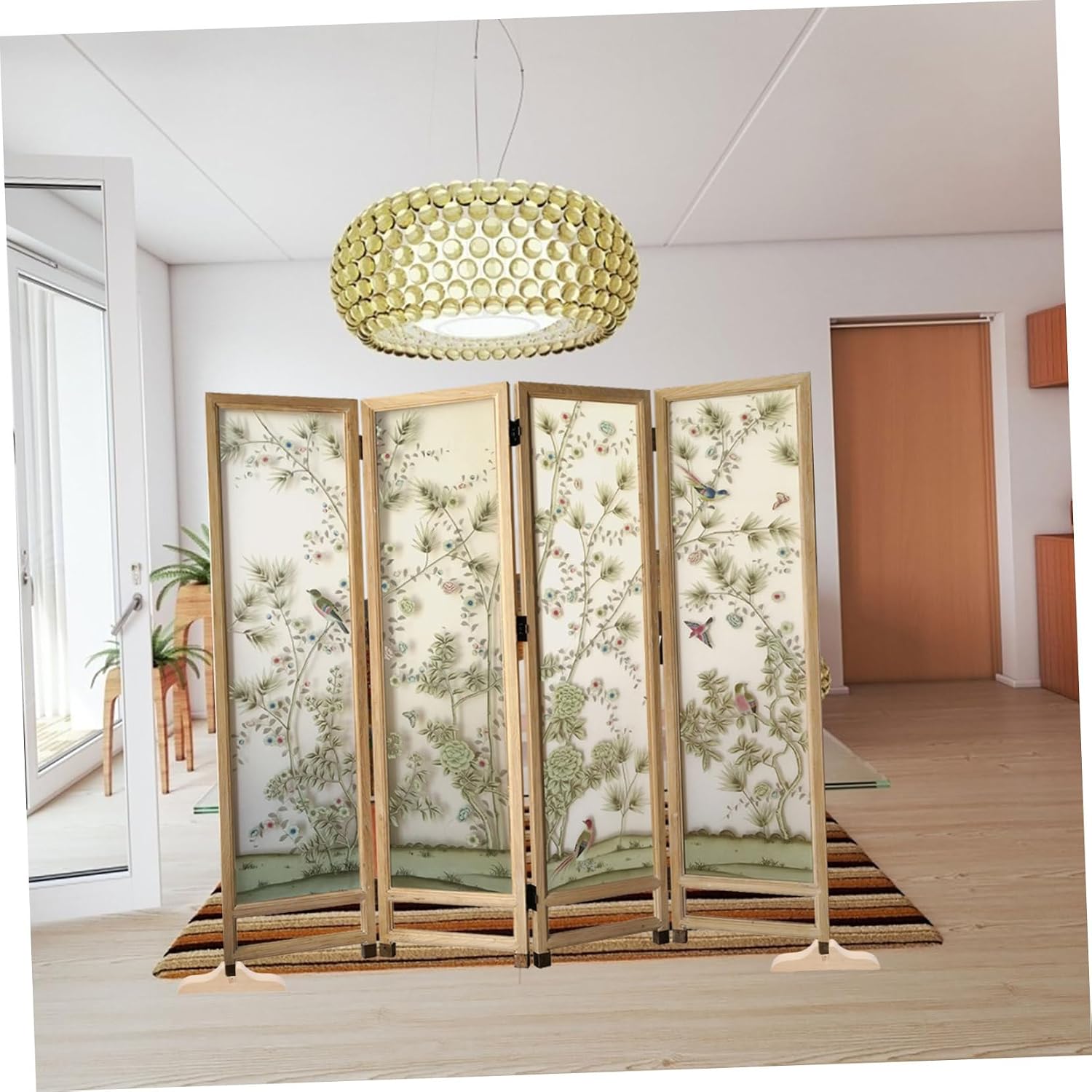 2pcs Room Dividers Stand Base Rattan Screen Base Bracket for Room Separators Divider Wall