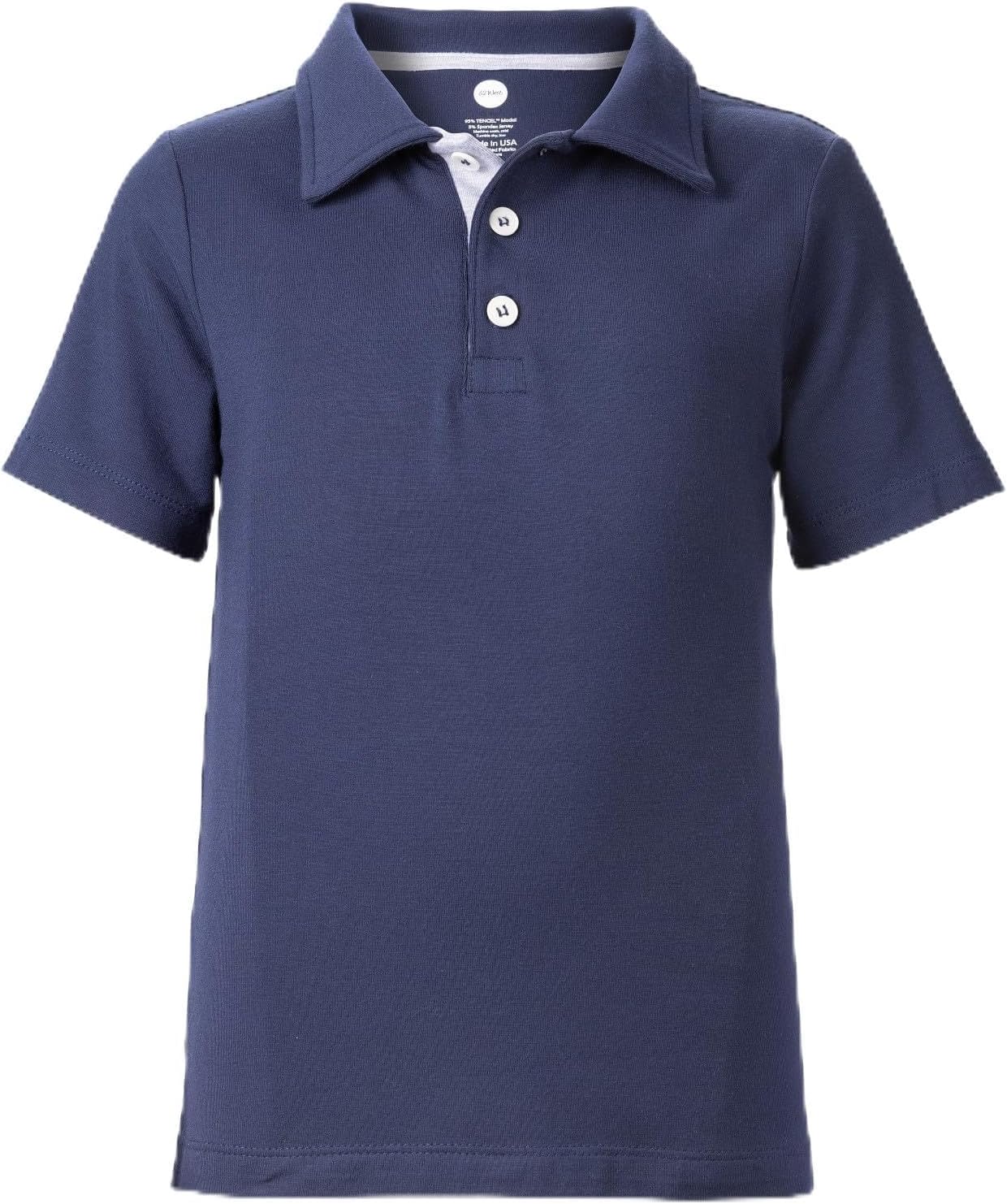 Boys Short-Sleeve Polo Shirt, Tencel™ Modal and Spandex Blend, Lightweight