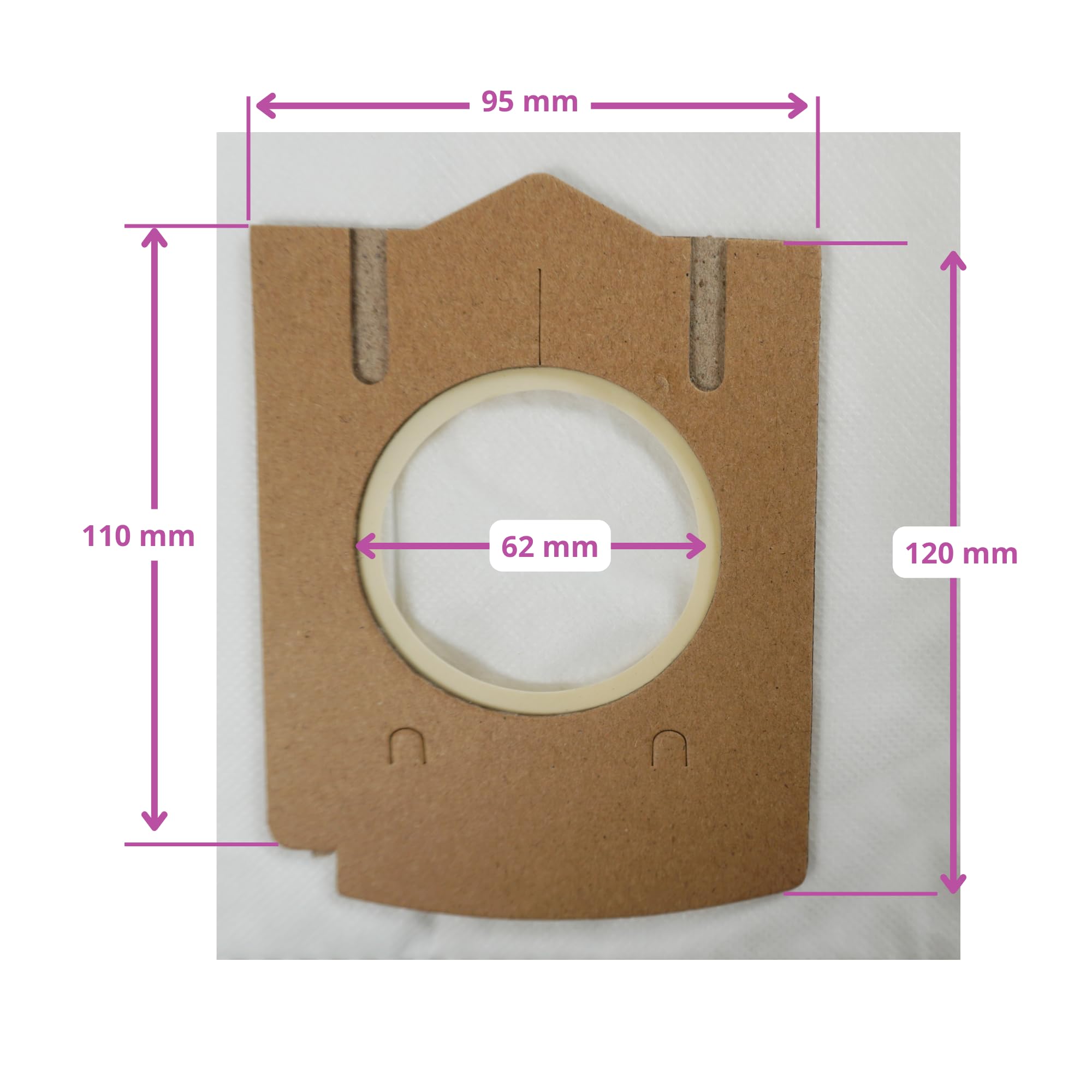 Sac aspirateur à poussières Microfibre Compatible avec Bosch Gas 12-50 RF - Lot de 5 Sacs