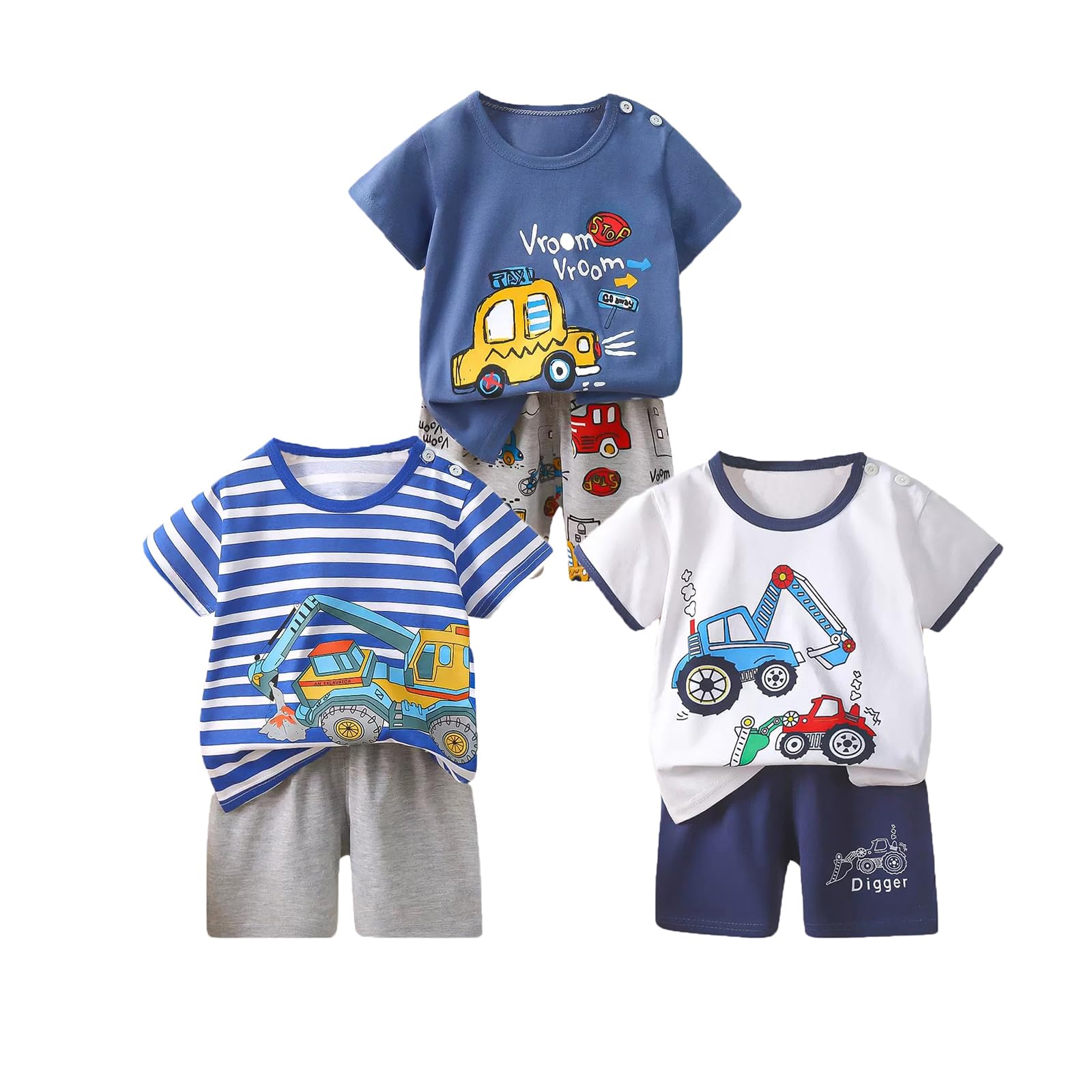 Toddler Baby Boy Clothes for 2t 3t Boys Cute Summer Short Sleeve T-Shirt Tops Shorts Clothes Sets Baby Boy Outfits