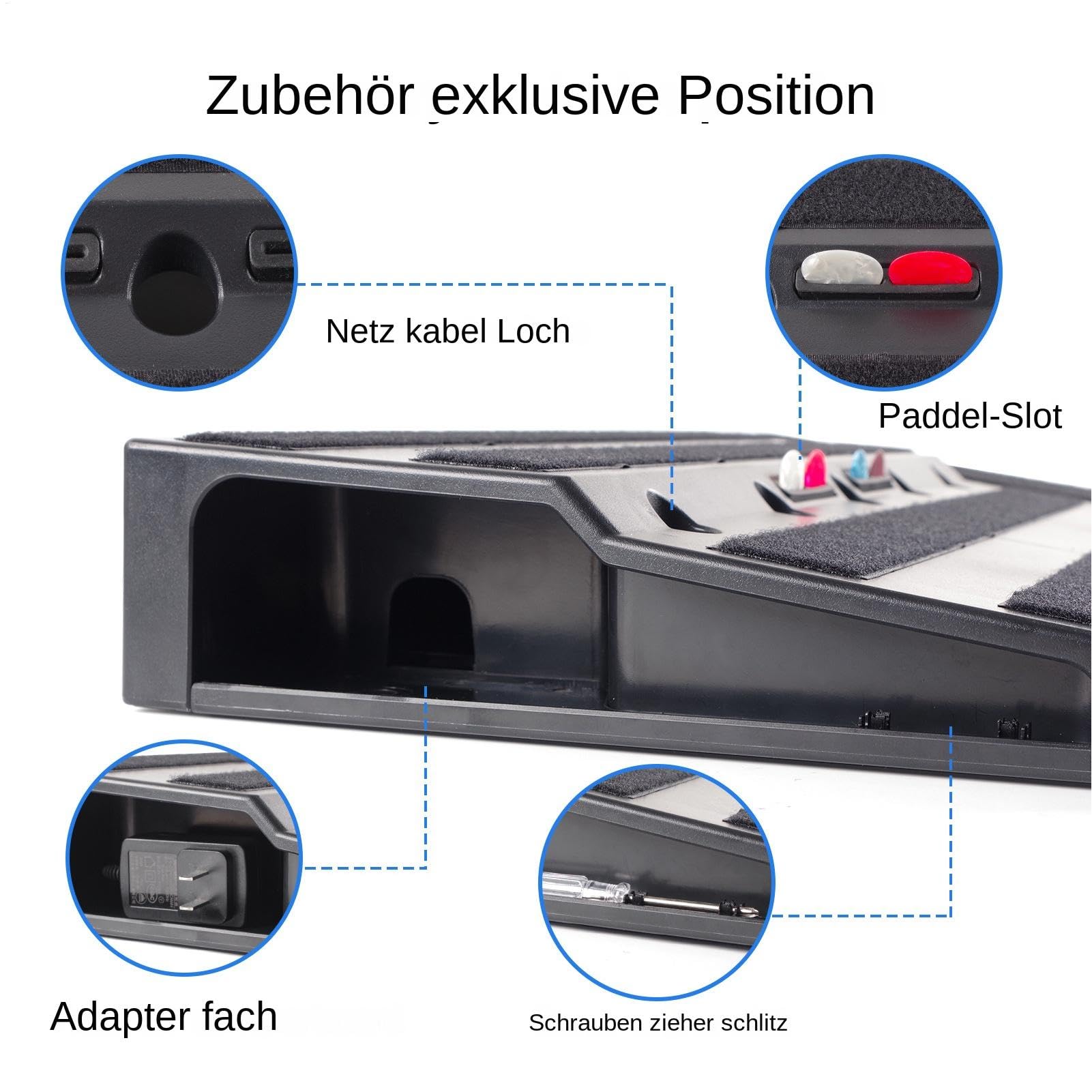 Bass-Pedalboard, Pedal Board mit integriertem Netzteil Starke tragende | Wear-resistente Basszubehör Pedal Rack für die Aufnahme der Leistungsproben