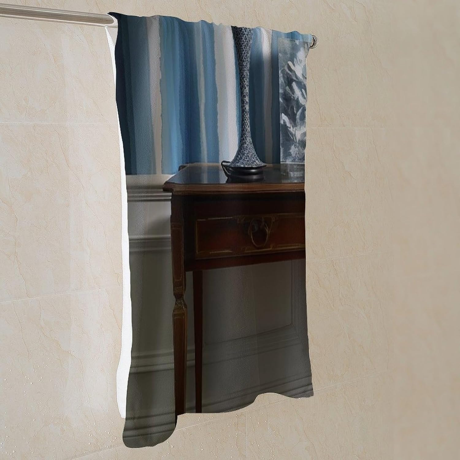 Christmas Towel, Desk Lamp on The Table Printed Fashion Towel,Portable Towel,Durable Towel