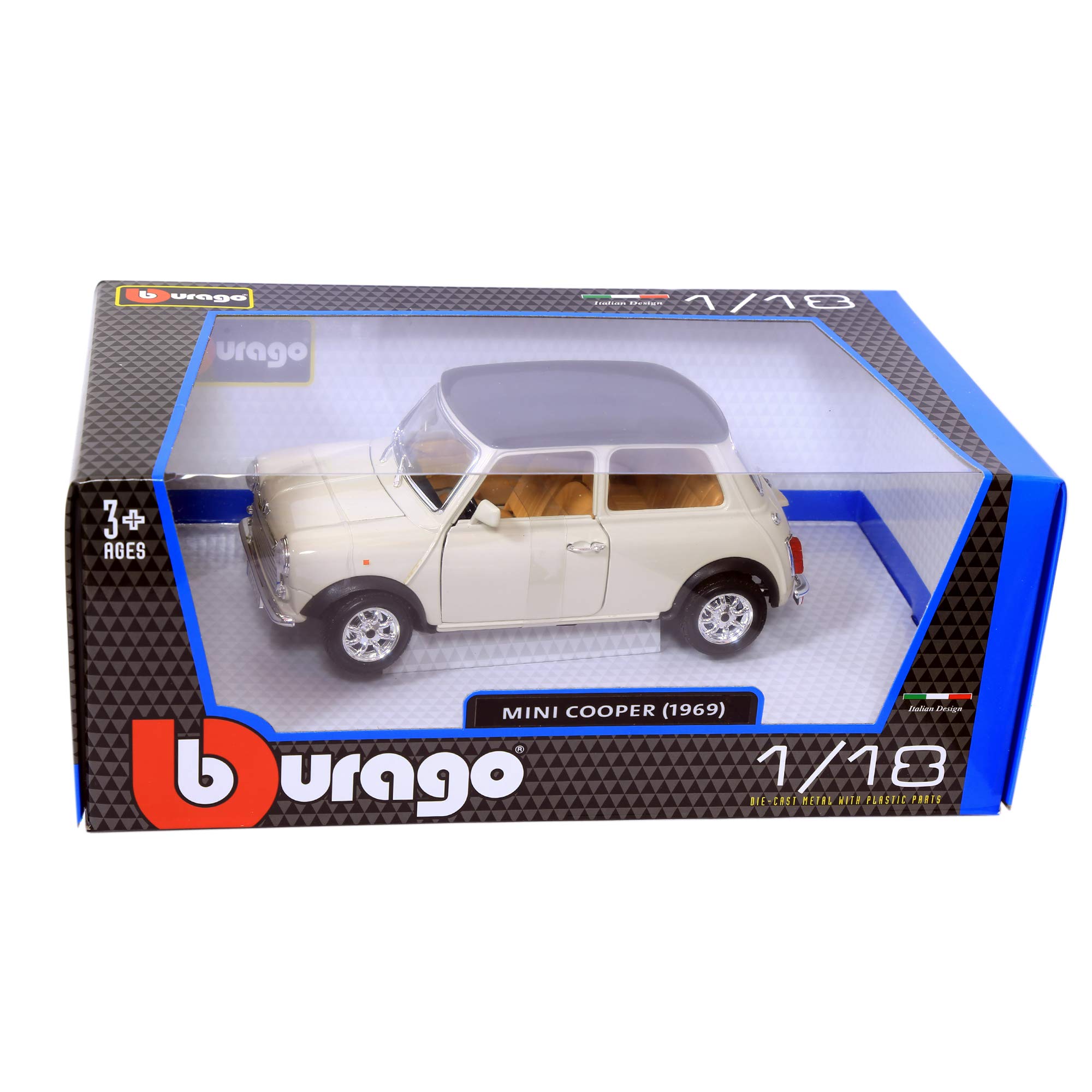 Bburago Die-Cast 1: 18 Scale Mini Cooper (1969) (Black) : Amazon