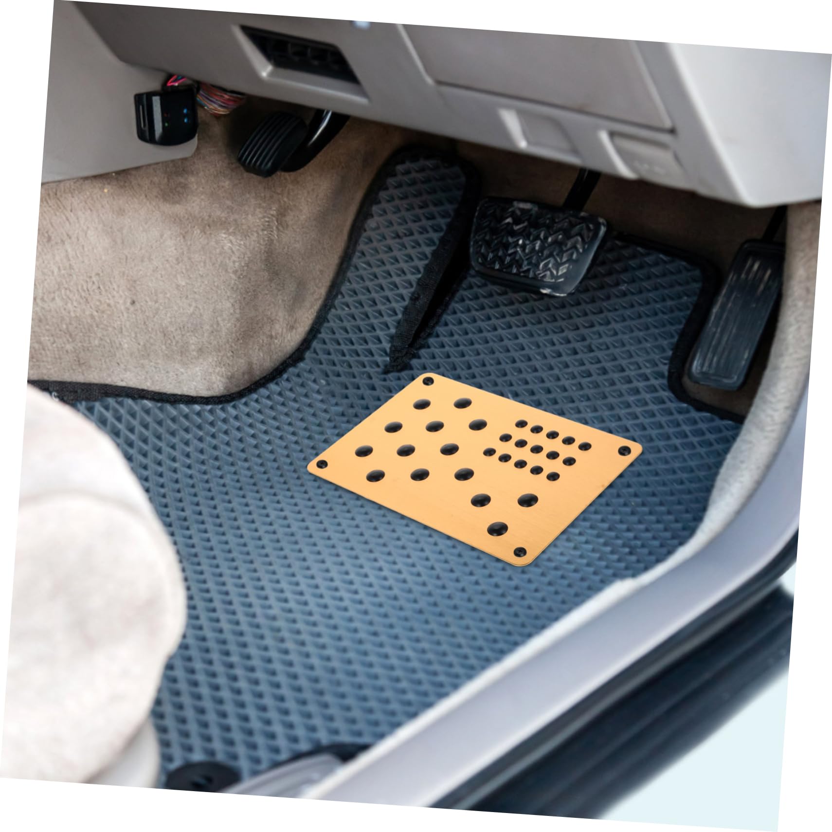 Unomor Cars Floor Mats Fit Foot Pedal Protector Liners for Van SUV Truck Easy Installation Aluminum Alloy Decorative — view 6