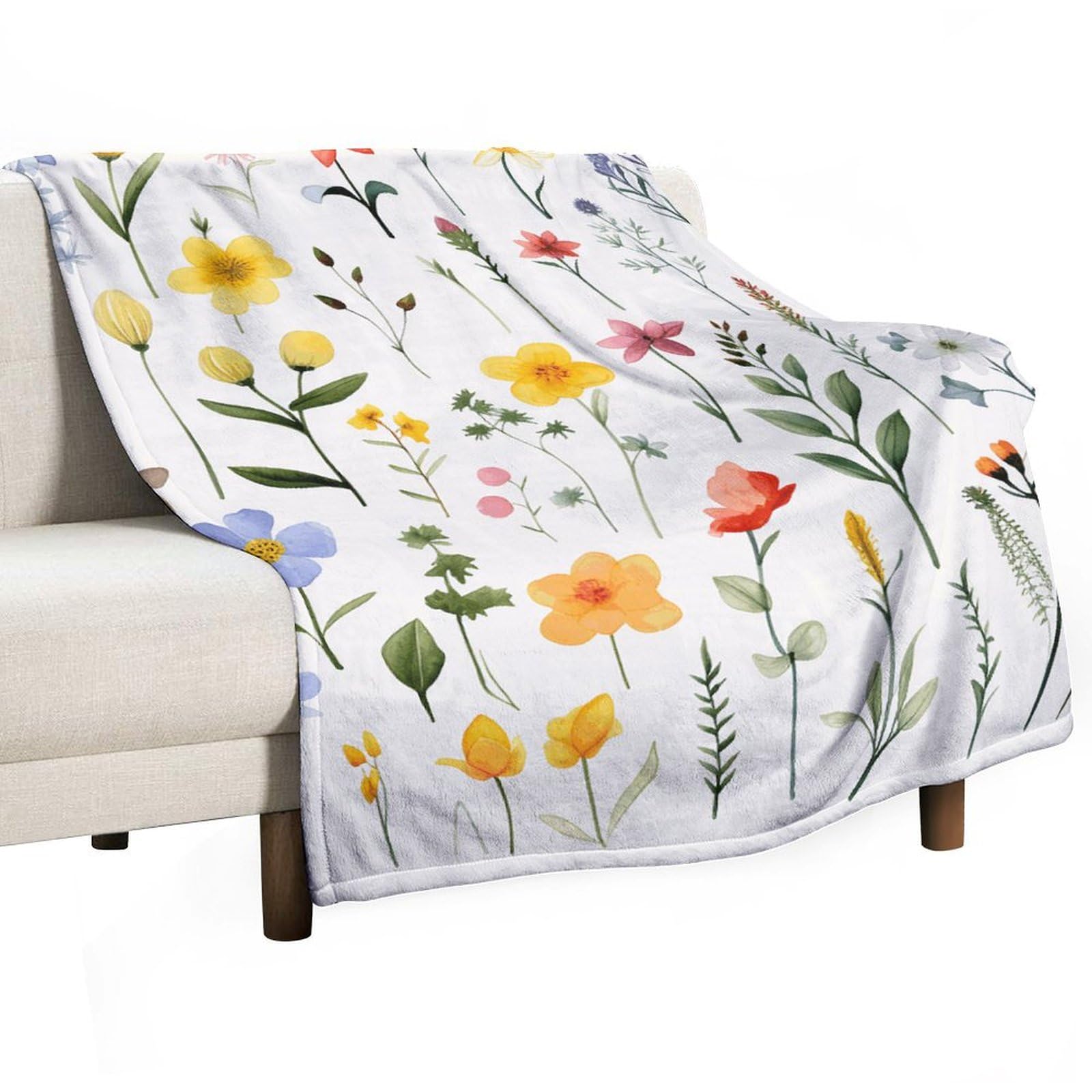 Couverture douce fleurs imprimées pour un cocon de confort absolu