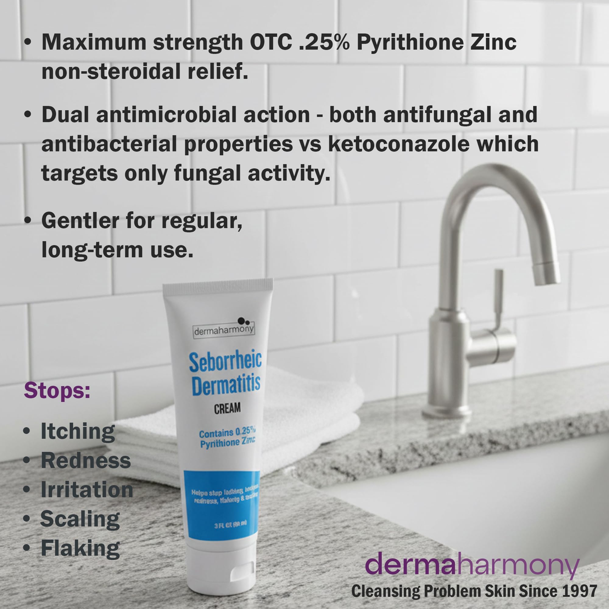 Amazon.com: Dermaharmony Seborrheic Dermatitis Cream 3 fl oz (1
