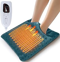 Electric Foot Warmer Soft & Warm, Electric Foot Warmer with 6 Levels Temperature