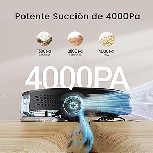 Foto de Vexilar W7 Robot Aspirador y Fregasuelos, Robot Aspirador 2 en 1,Potente Succión 4000Pa en Amazon