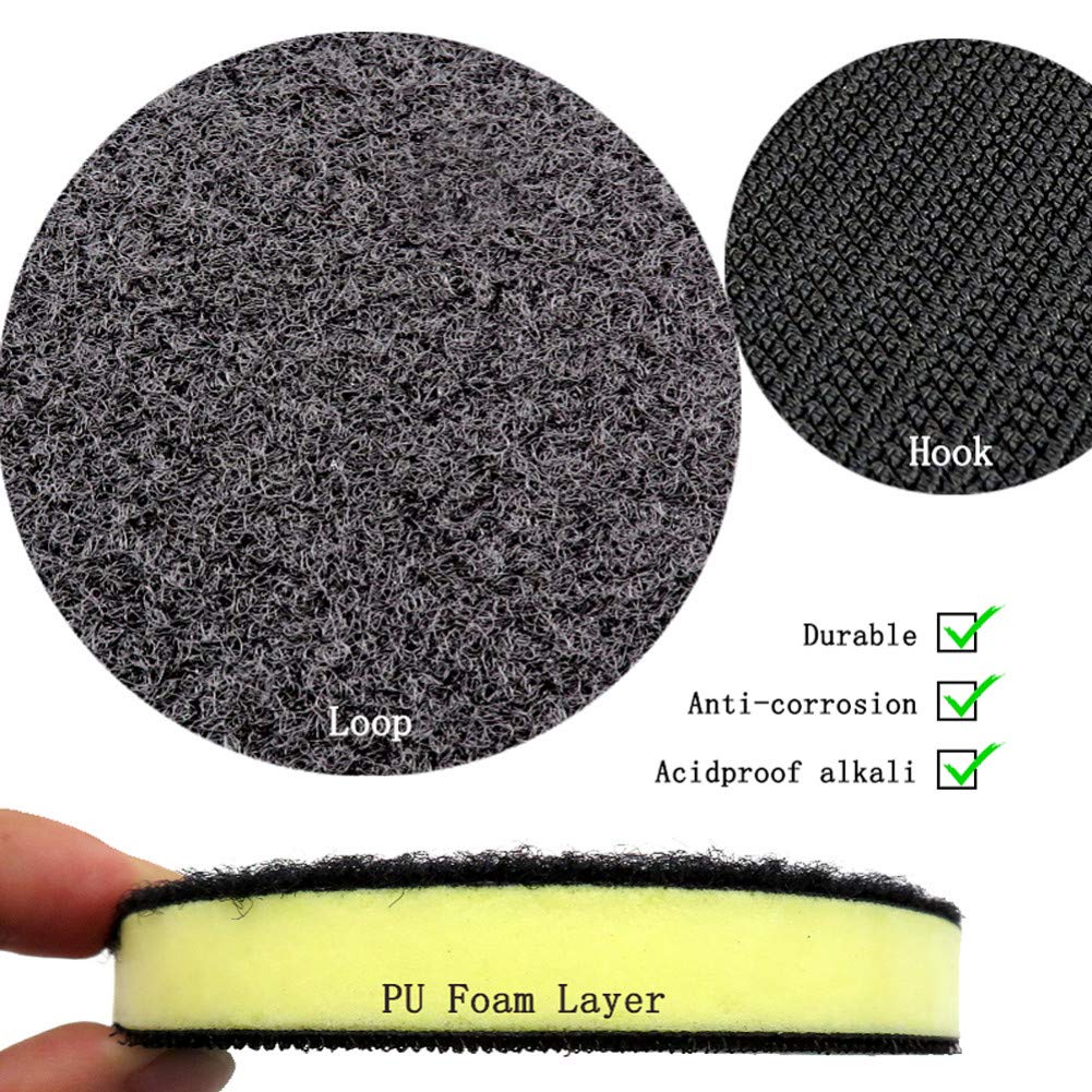 5PCS 4"100MM Gancho y bucle Almohadilla de interfaz de espuma de PU Almohadilla de respaldo de lijadora de densidad media Almohadilla de pulido Herramientas eléctricas Piezas