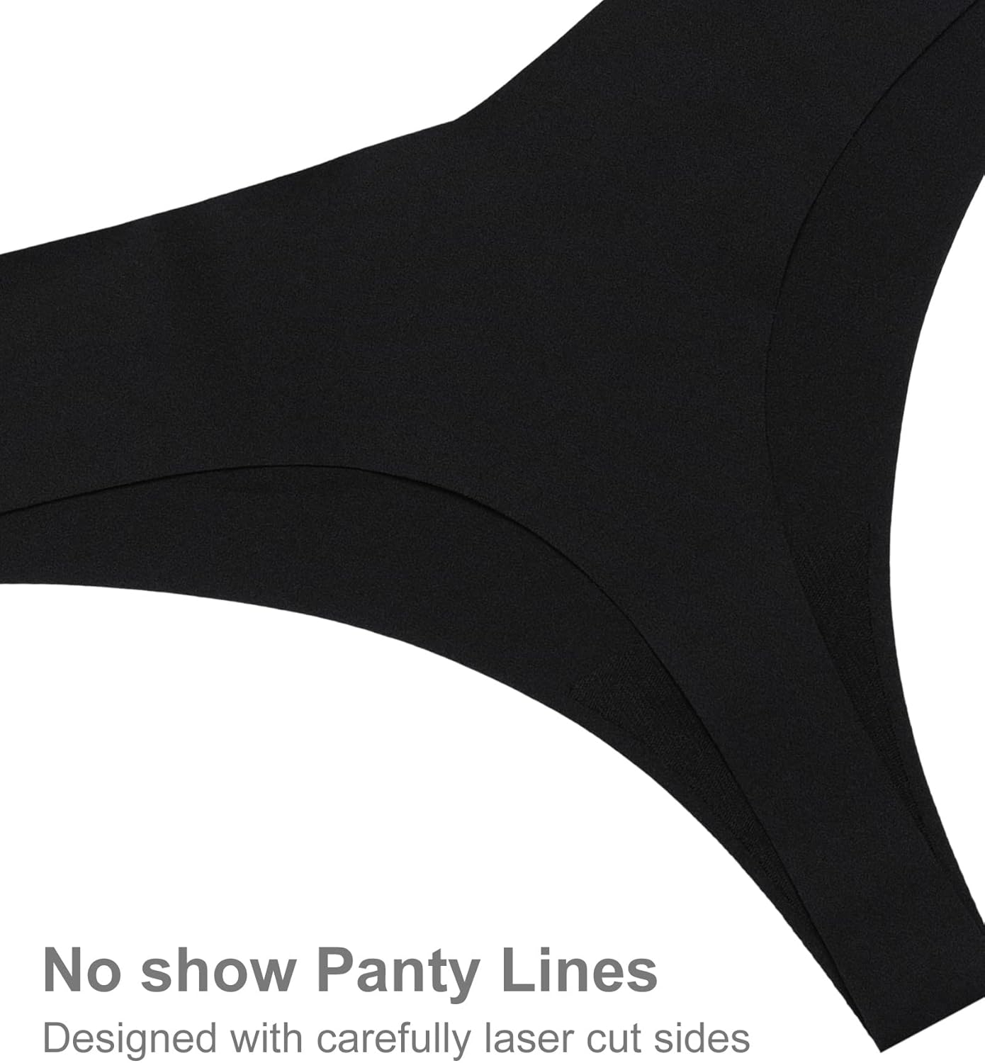 SHARICCA Women No Show Seamless Underwear Thong Invisible Soft Panties Multi Pack - Image 4