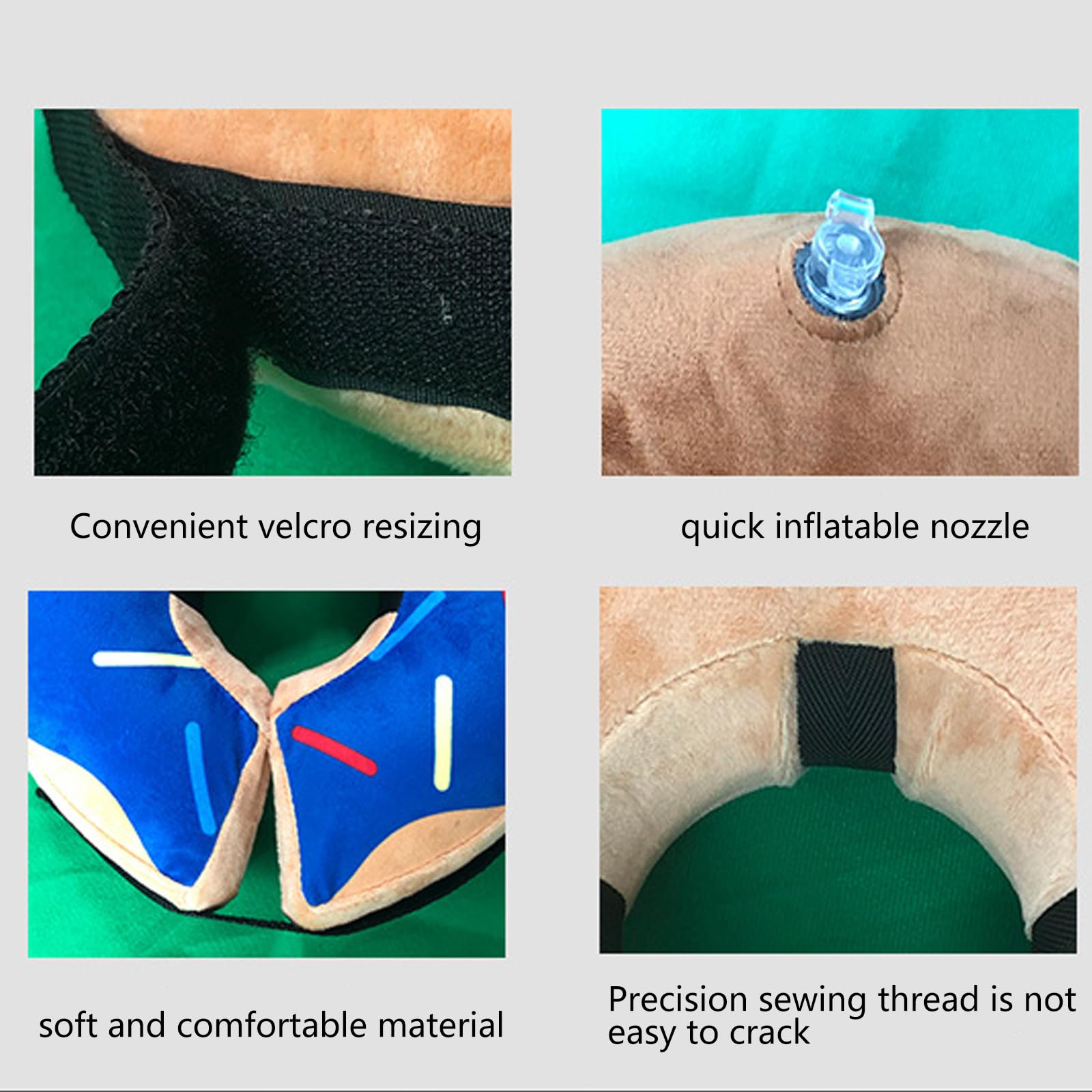 Remplacement De Cône De Chien Après Chirurgie pour Grands Et Moyens Petits Chiens, Collier De Cône Gonflable Doux pour Chiens Et Chats, Collier De Cou De Chien,B,XL