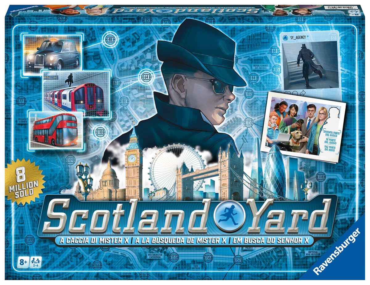 Ravensburger - Scotland Yard Refresh 40th Anniversary | Brettspiele | Geschenk für Kinder ab 8 Jahren | Brettspiele für Erwachsene und Kinder ab 8 Jahren | 2-6 Spieler