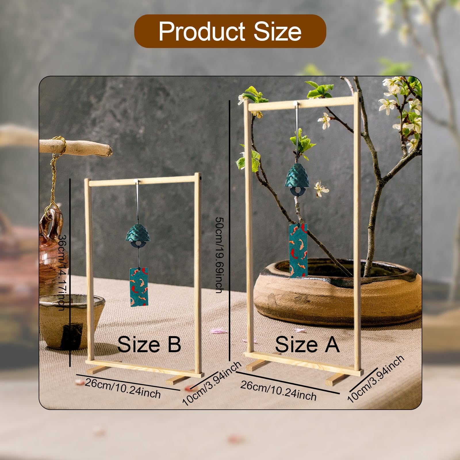 Support Multifonction En Bois pour Cloches et Gong avec Assemblage Rapide Adapté Aux Studios de et Aux Environnements Scolaires, 36cm
