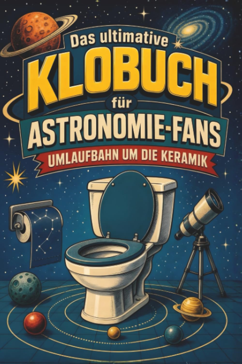 Das ultimative Klobuch für Astronomie-Fans: Umlaufbahn um die Keramik. Lustiges Geschenk für Fans von Astronomie, Sternen und Teleskopen