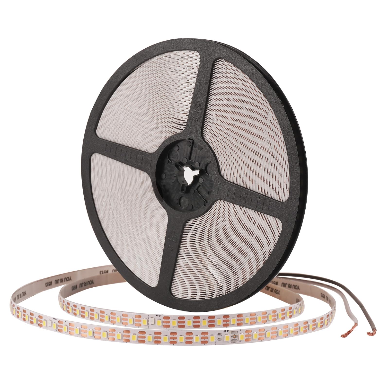 JBdusn 20m LED Strip Lights DC24V, 120 LEDs/m LED Tape 6500K, 8mm Width Strip Lights, Stick on Lights for Bedroom, Kitchen Cabinet, Under Cupboard, DIY and More(No Power Supply)