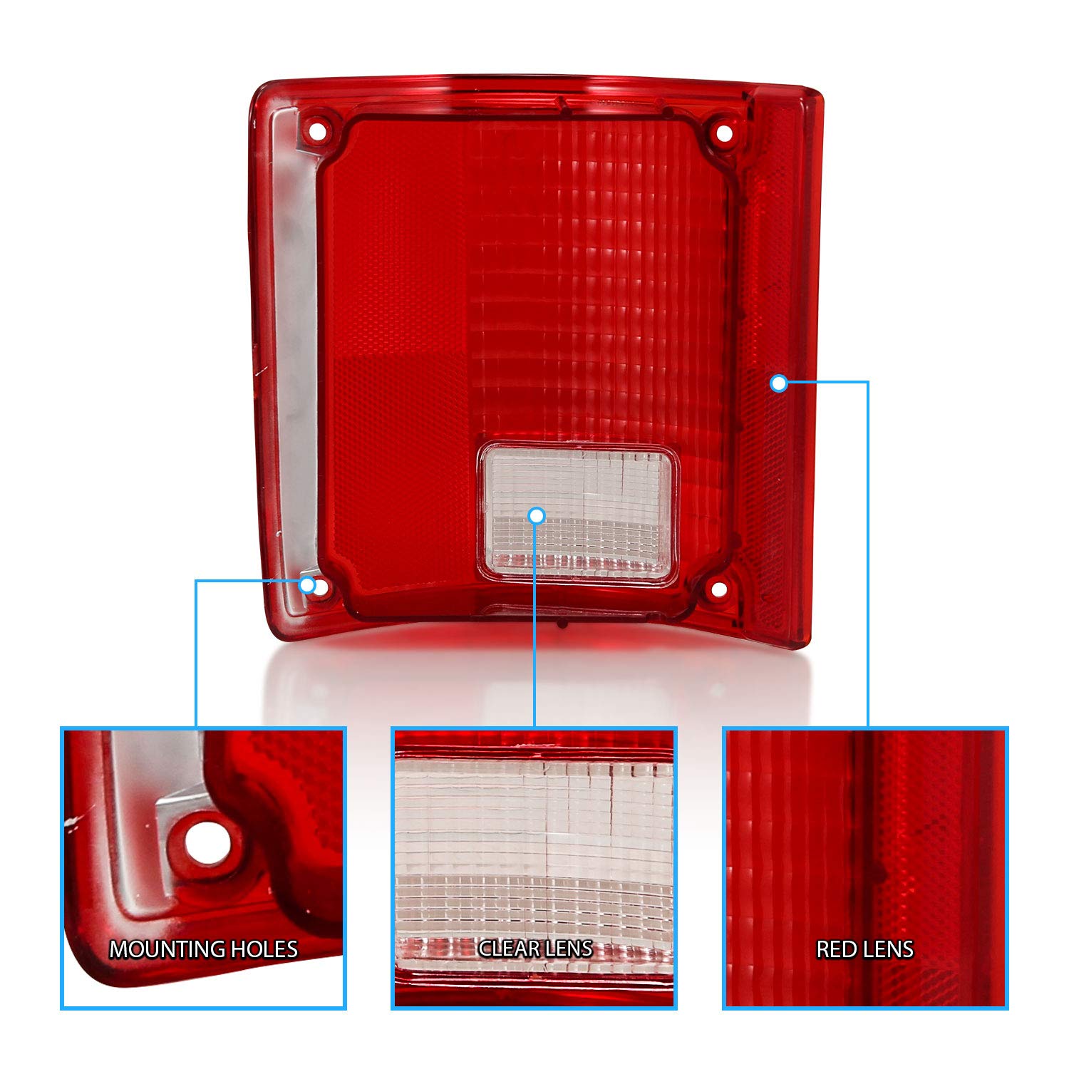 Fiat 126 Tail Lights Lenses Clear Smoked Left Right - Foto 6