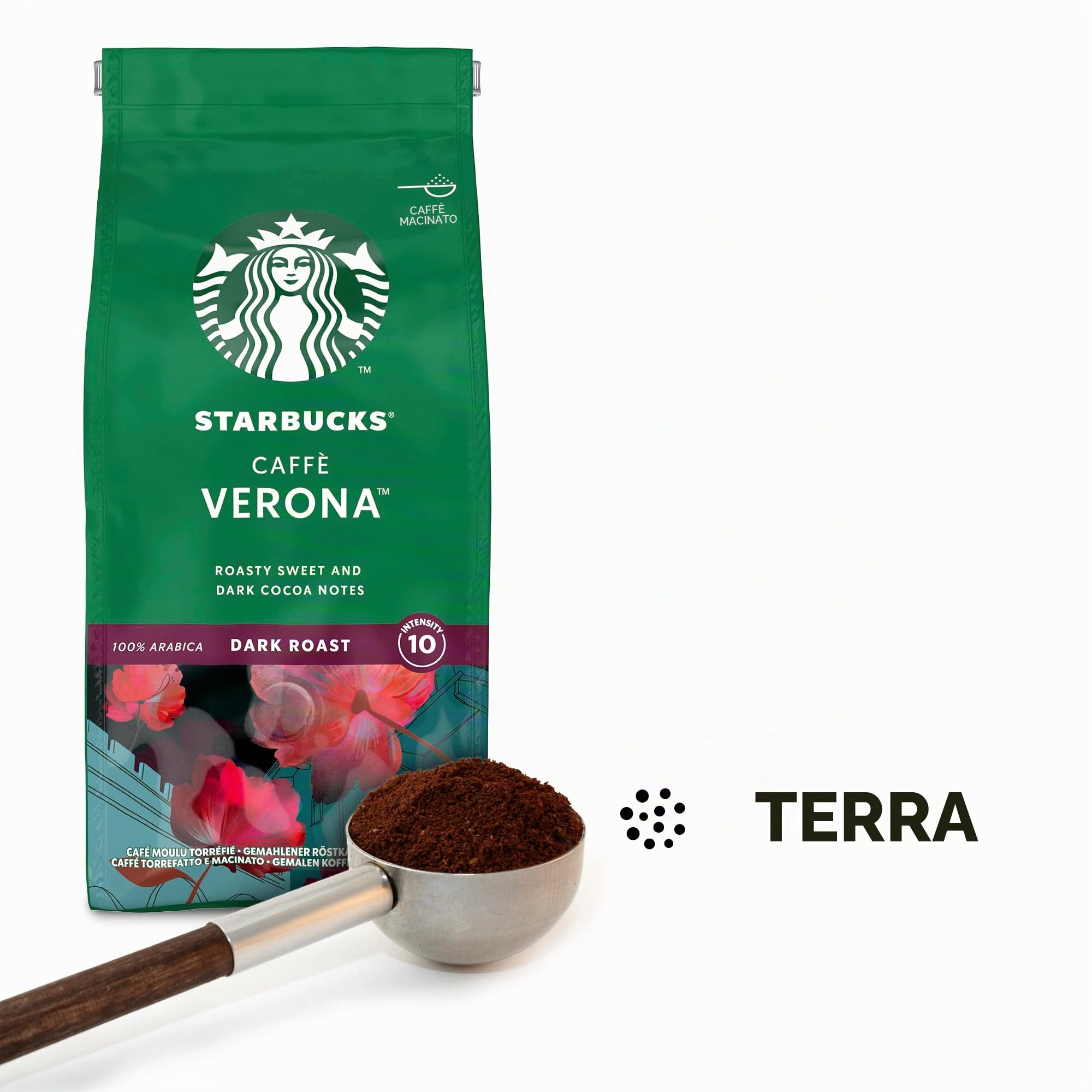 Starbucks Caffè Macinato, 200g (6 Sacchetti) - Tostatura Media (House Blend) e Scura (Caffè Verona) - 1.2kg - 12 Sacchetti