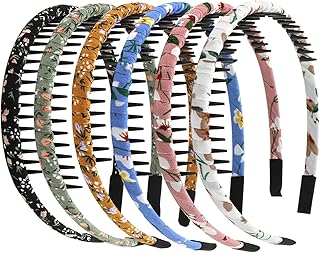 Comb Headbands for Women, Headbands for Women, Headbands for Curly Hair, Non Slip Comb Headbands for Women, Resin Teeth Comb Hair Hoop Headband,Hair Hoop for Women and Girls
