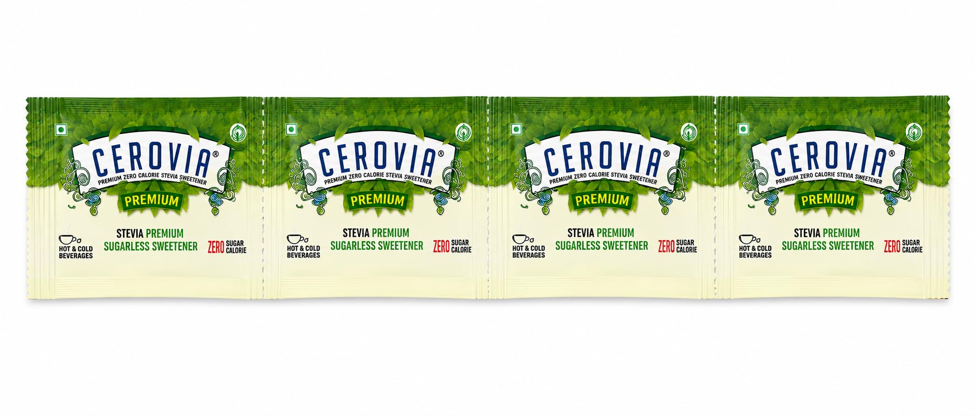 Cerovia Stevia Sachets, Sweetener, Stevia Powder, Sugar Substitute - 100 Sachets (0.50 gm Each)-image-28