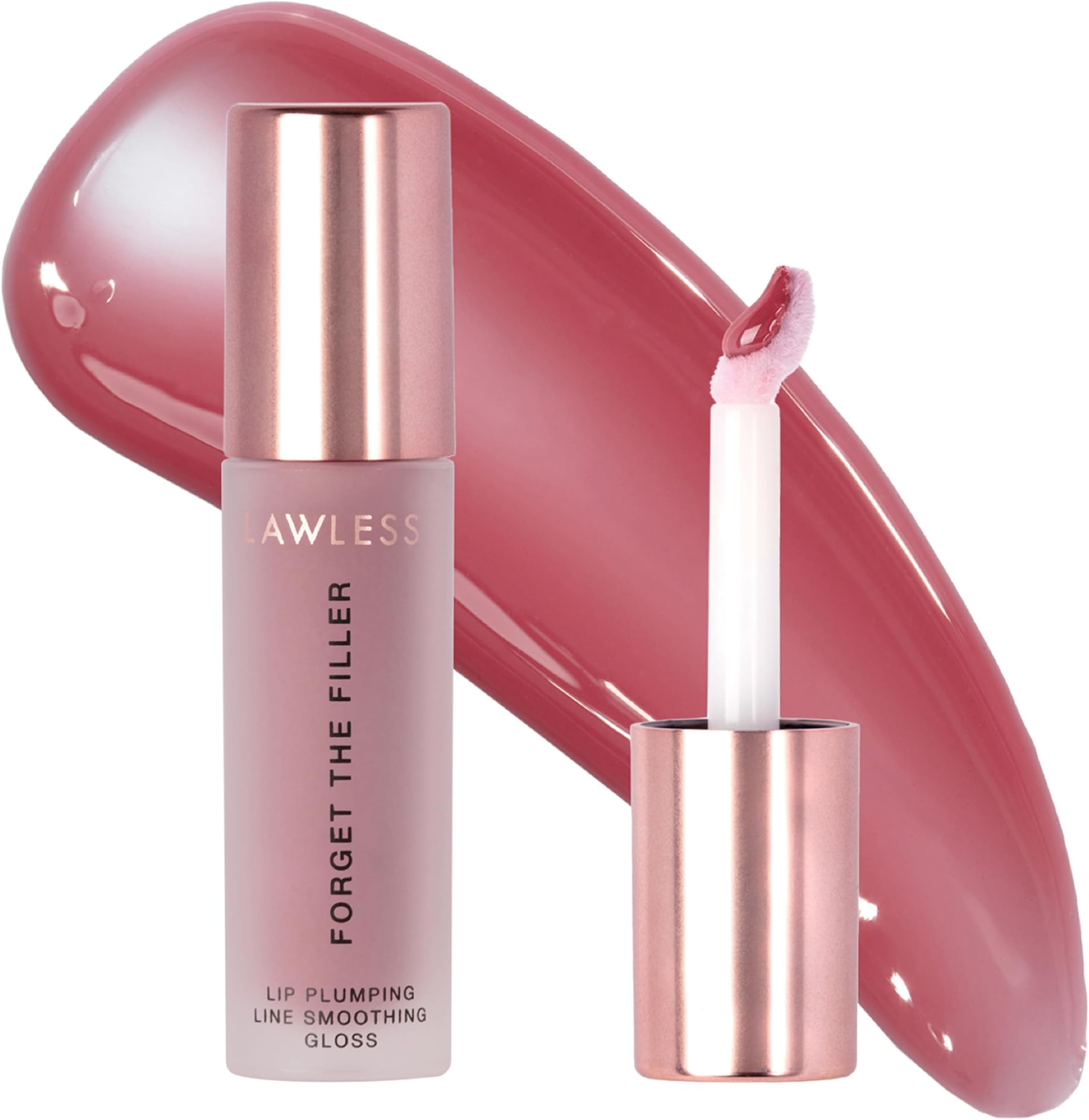 Lawless Women's Forget The Filler Lip Plumper Line Gloss, Velvet, Pink, 0.11 Fl Oz (Pack of 1)