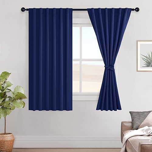 Miniatura 25 de Hiasan Cortinas opacas blancas extra anchas para dormitorio, cortinas opacas térmicas extra anchas de 72 pulgadas de largo, con pestaña trasera,