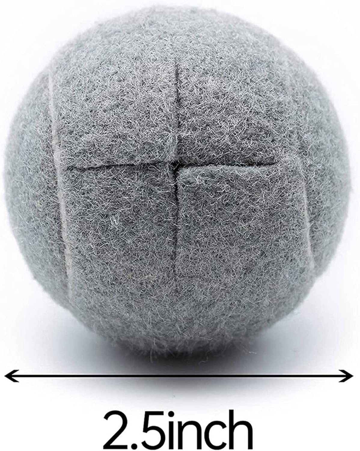 Lot de 16 Balles de Tennis Prédécoupées pour Pieds de Meubles et Protection de Sol, Revêtement en Feutre Résistant et, Gris